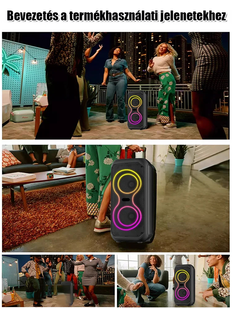 【Küldj mikrofont】mélynyomós vezeték nélküli Bluetooth hangszóró