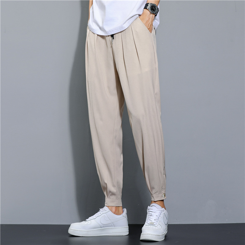 Drapped jégselyem divatos alkalmi nadrág