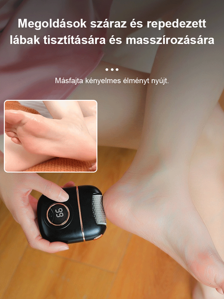 【Másodpercenként elhalt bőr eltávolítása】Új digitális kijelzős elektromos sarokcsiszoló