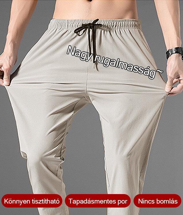 Drapped jégselyem divatos alkalmi nadrág