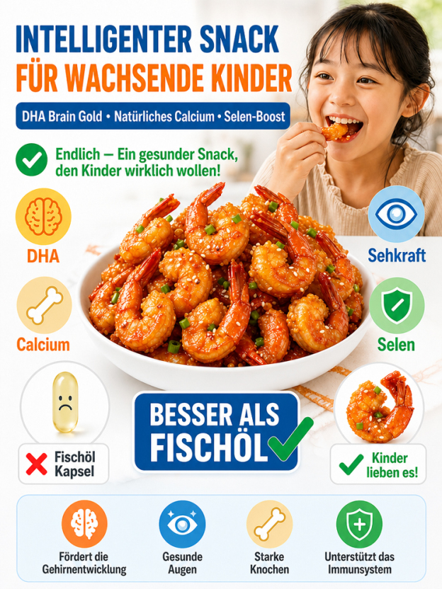 Knusprig gebackene Garnelenschwänze🦐 Sorgfältig ausgewählte, ganze Garnelenschwänze, von Hand entdarmt, was zu festem und prallem Garnelenfleisch führt