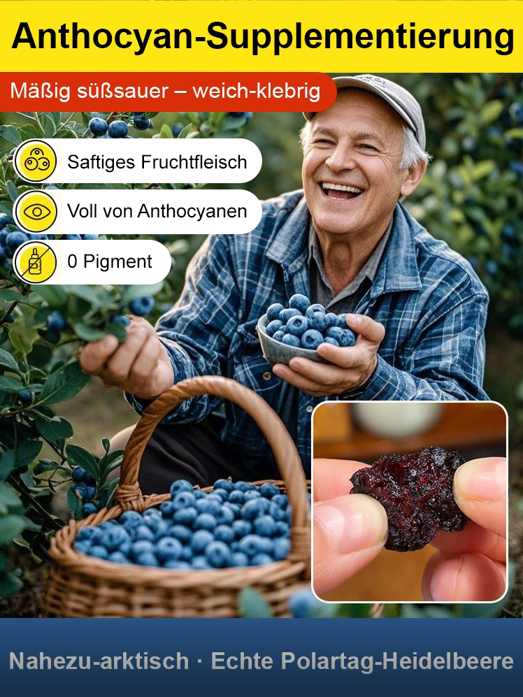☕Premium zuckerfreie getrocknete Blaubeeren, Lindert Augenmüdigkeit und Trockenheit in 7 Tagen