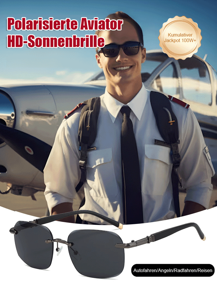 🕶️Piloten hochauflösende polarisierte Sonnenbrille☀️99% hoher UV-Schutz, blockiert UVA/UVB-Ultraviolettstrahlen vollständig