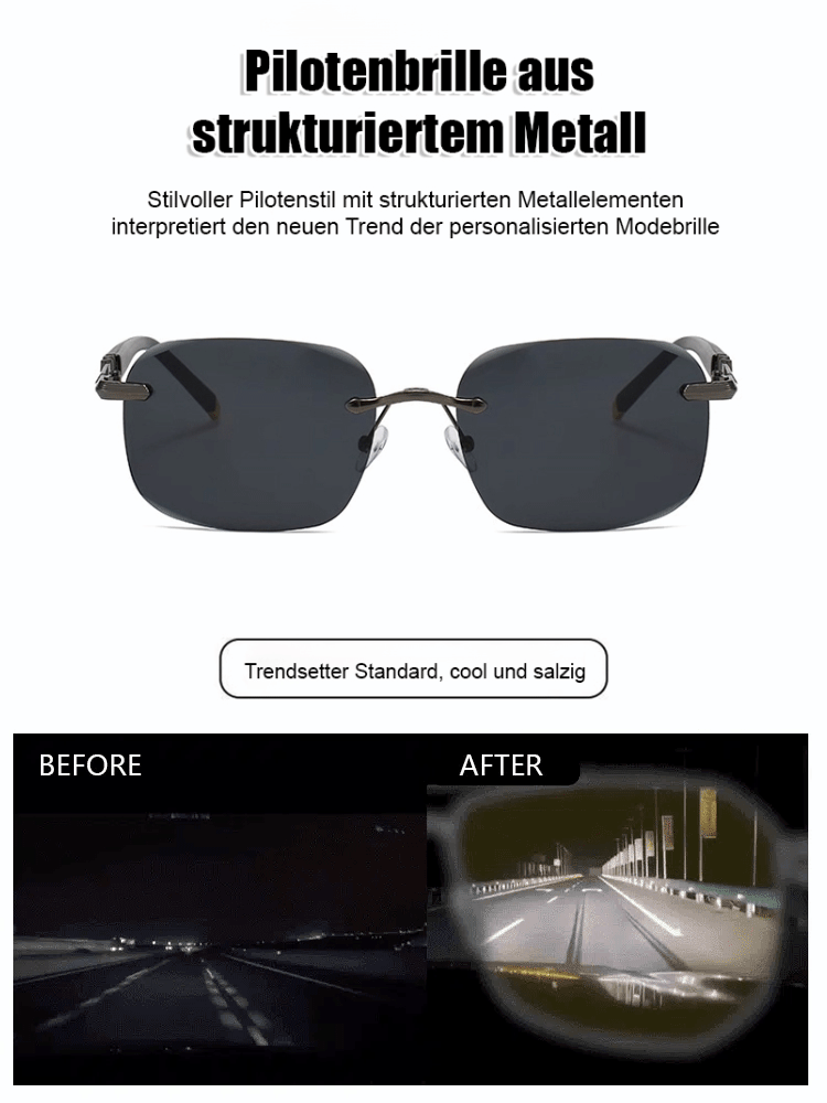 🕶️Piloten hochauflösende polarisierte Sonnenbrille☀️99% hoher UV-Schutz, blockiert UVA/UVB-Ultraviolettstrahlen vollständig