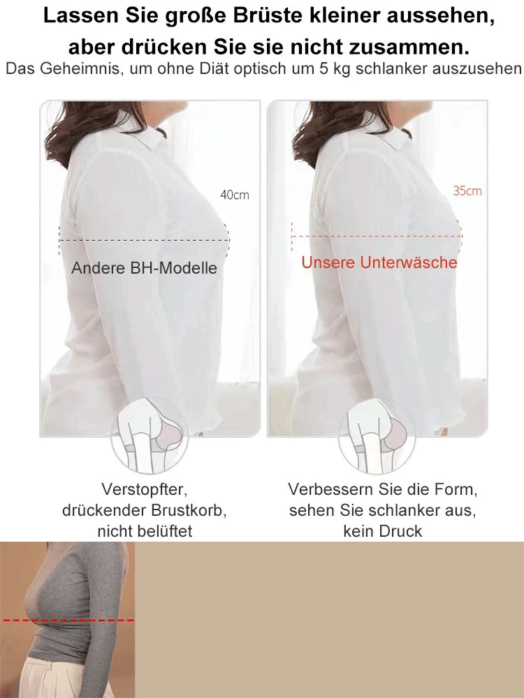 [Unsichtbarer Gewichtsverlust von 5 kg] Form-BH 6.0 - Strafft sofort den Oberkörper und sorgt für eine perfekt sitzende Hemdsilhouette