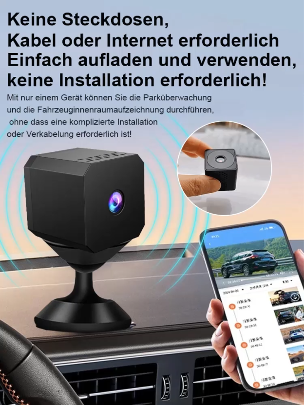 Neue F1 Wireless HD-Kamera, Kein WLAN erforderlich, Daten sind lebenslang kostenlos und die Einrichtung ist super einfach