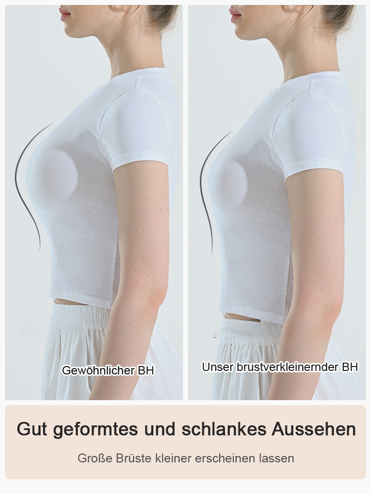 Es bietet dreidimensionale Unterstützung und Lifting, verhindert Bewegungen beim Training, formt eine ausgewogene und schlanke Figur und lässt eine volle Oberweite kleiner wirken