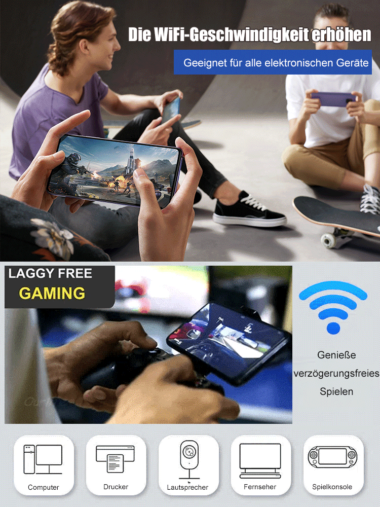 【Dualband-WLAN der dritten Generation, durchdringt Wände | Highspeed-WLAN-Abdeckung im ganzen Haus】📶 Das WLAN-Signal ist in jedem Winkel des Hauses unglaublich stark!