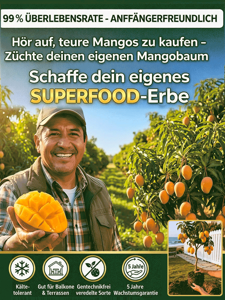 【🥭🥭Genetisch hochwertige Jungpflanzen, 99,9 % Überlebensrate】✅Ideal für Anfänger, große Früchte, süßes Fruchtfleisch, nahrhaft und gesund