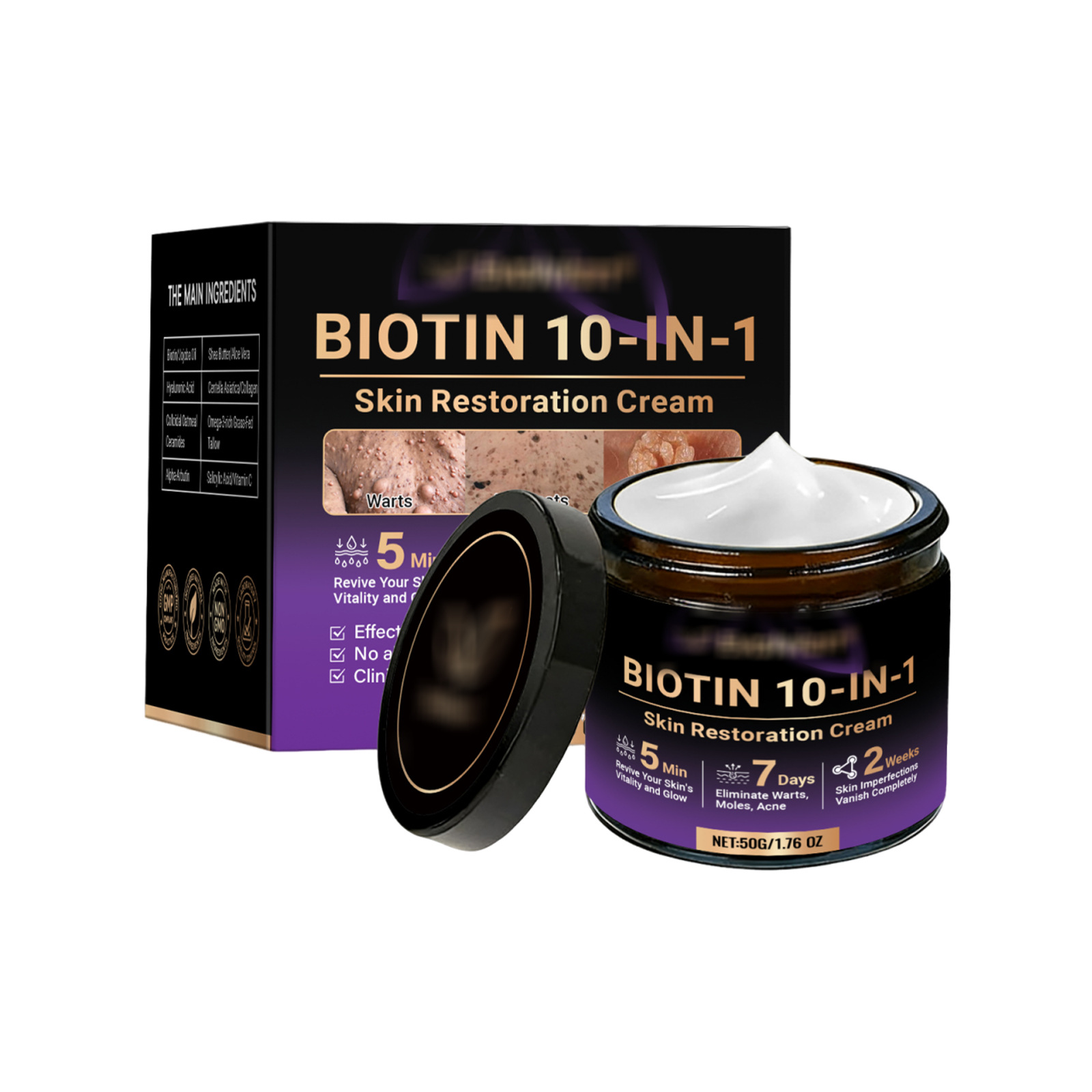 【In 2 Wochen alle Hautprobleme verabschieden】Biotin Hautreparaturcreme