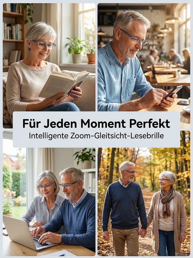 Neue Smart Zoom Gradient Lesebrille