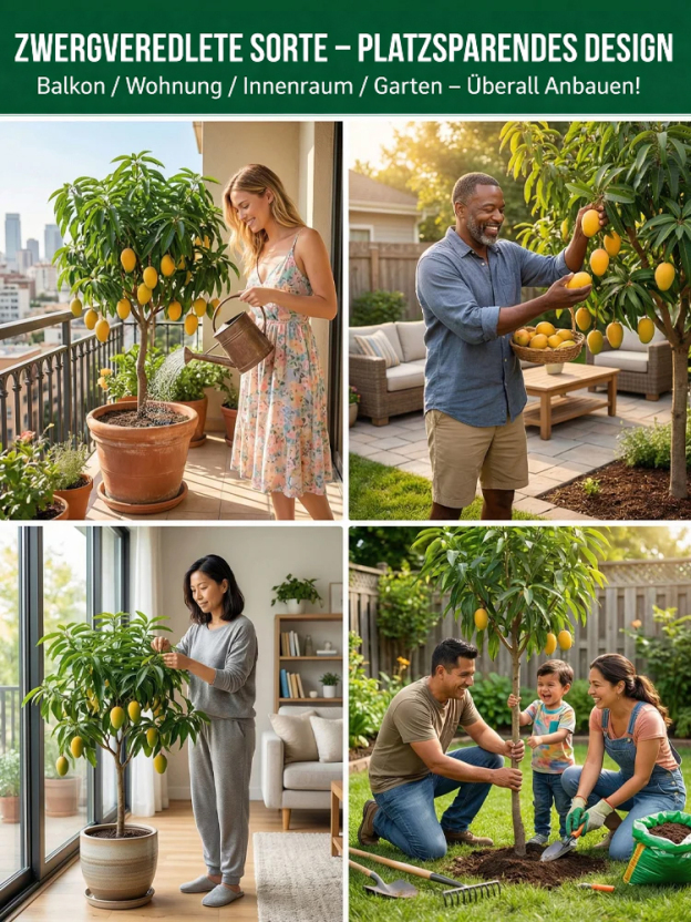 【🥭🥭Genetisch hochwertige Jungpflanzen, 99,9 % Überlebensrate】✅Ideal für Anfänger, große Früchte, süßes Fruchtfleisch, nahrhaft und gesund