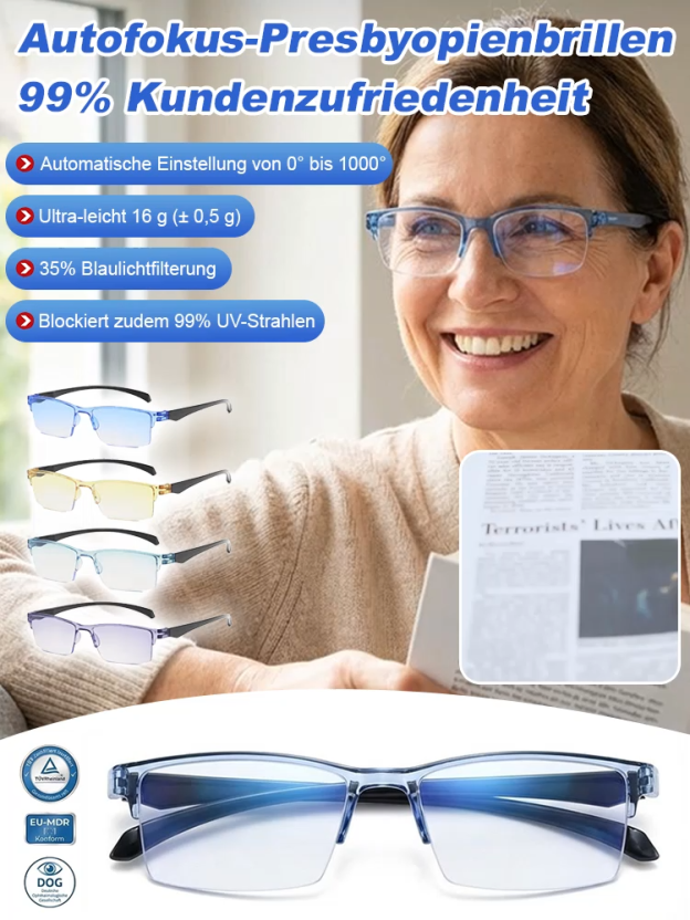 Neue Smart Zoom Gradient Lesebrille