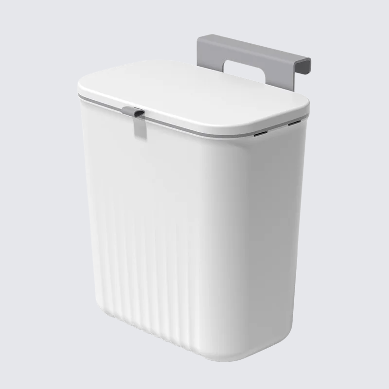 Hängender Mülleimer mit Schiebedeckel und Deckel