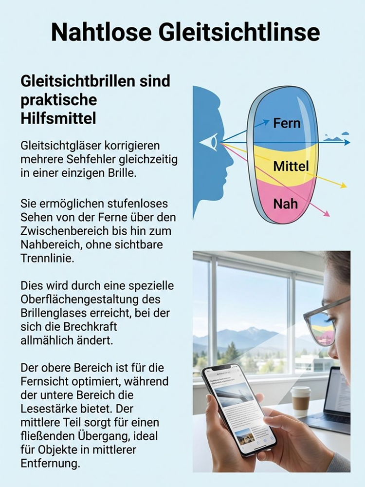 Neue Smart Zoom Gradient Lesebrille
