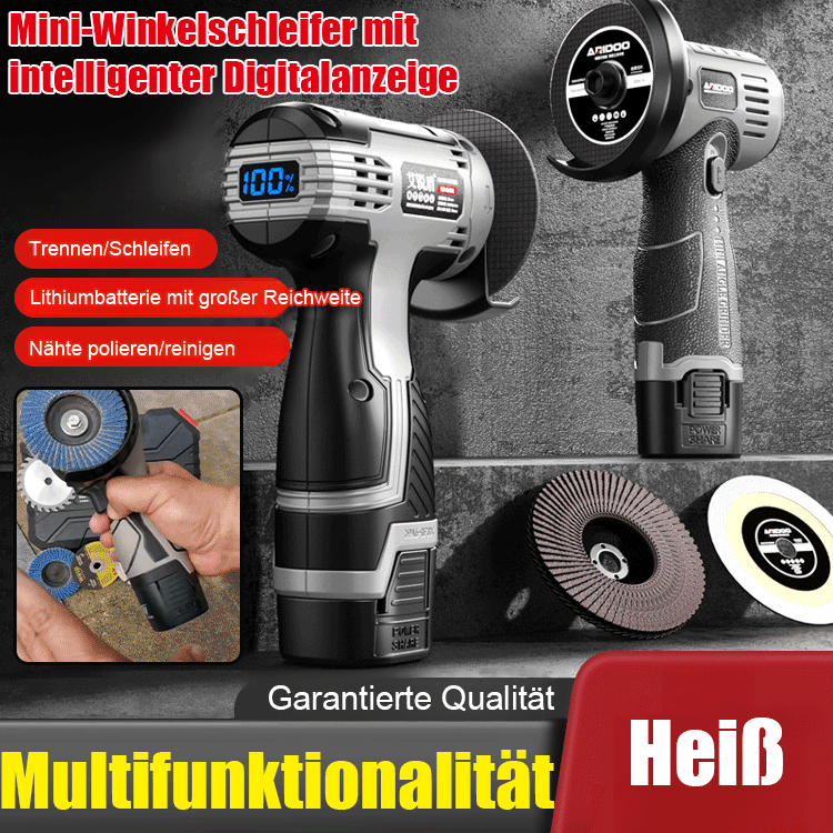 【🧰Deutscher Präzisions-Winkelschleifer mit Lithium-Ionen-Akku】✅Löst alle Ihre Probleme beim Schneiden, Schleifen, Polieren und Entrosten mit nur einem Gerät!✈️Materialien in Luftfahrtqualität🔋72 Stunden Akkulaufzeit