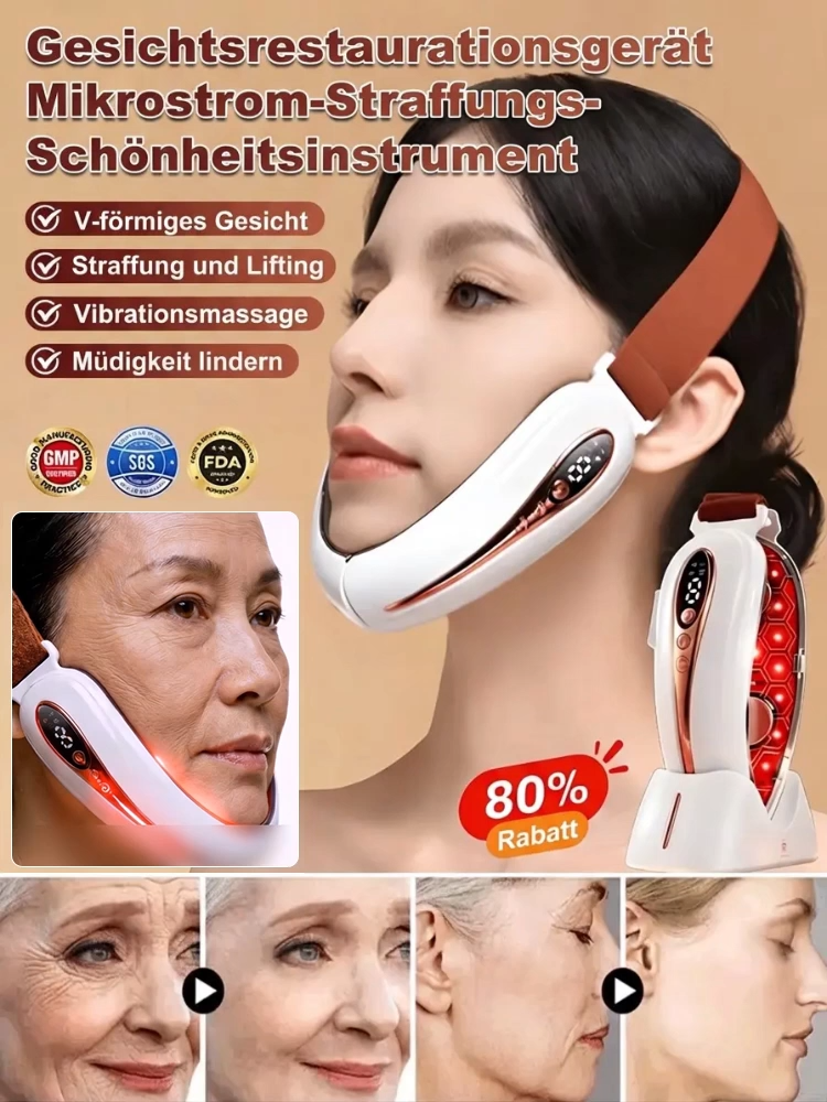 Mikrostrom-Gesichtsschlankheits- und Anti-Falten-Massagegerät