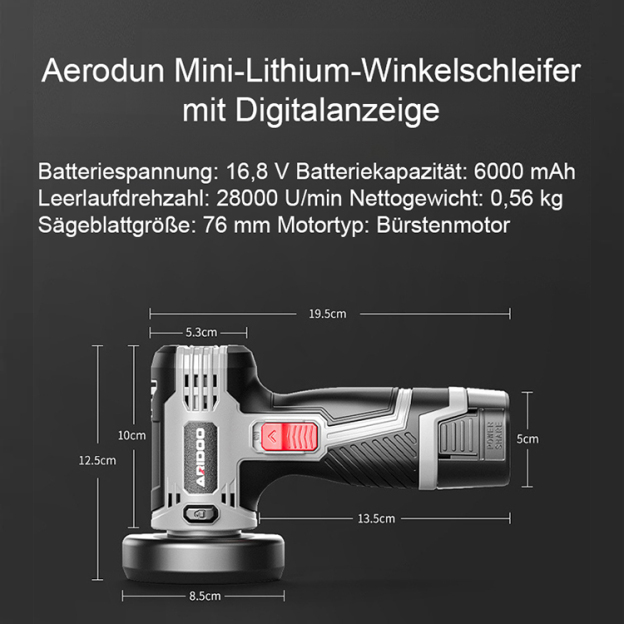 【🧰Deutscher Präzisions-Winkelschleifer mit Lithium-Ionen-Akku】✅Löst alle Ihre Probleme beim Schneiden, Schleifen, Polieren und Entrosten mit nur einem Gerät!✈️Materialien in Luftfahrtqualität🔋72 Stunden Akkulaufzeit