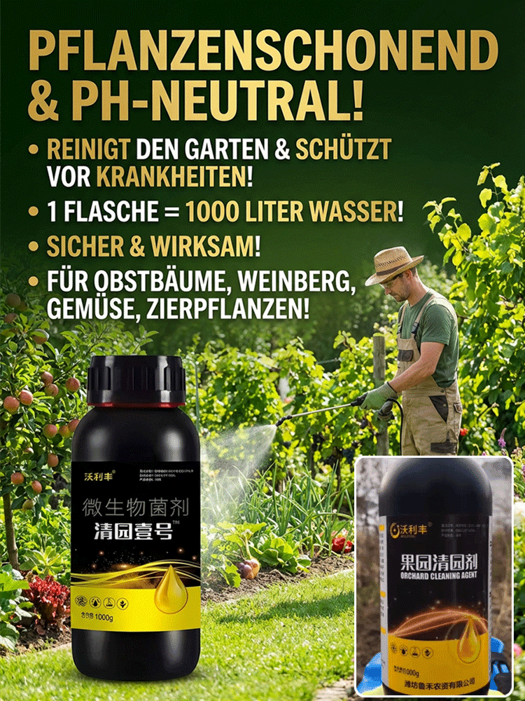 【👍Eine Flasche ergibt 1000 Catties Wasser‼️】🌿☘️1:1000 Hochkonzentriert, pH-neutral, schädigt Pflanzen nicht, beugt Krankheiten vor, hemmt Bakterien und versorgt sie mit Nährstoffen.🌳 Geeignet für Obstbäume, Gemüse und Blumen.