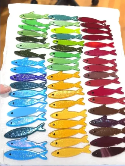 🎁TikTok Last Day Sale - 70% OFF🔥Handmade Stained Glass Sardine Suncatcher!