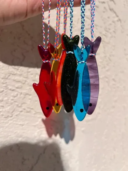 🎁TikTok Last Day Sale - 70% OFF🔥Handmade Stained Glass Sardine Suncatcher!