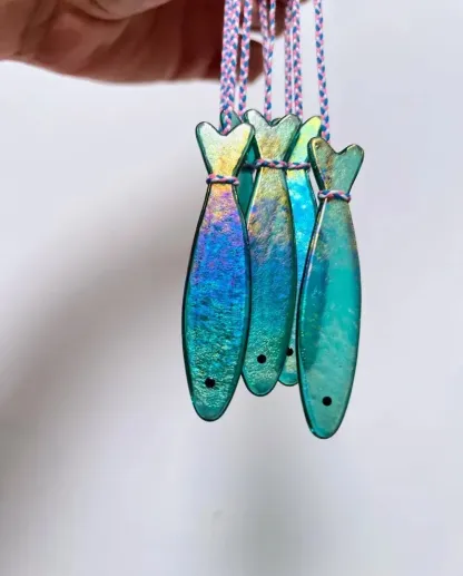 🎁TikTok Last Day Sale - 70% OFF🔥Handmade Stained Glass Sardine Suncatcher!
