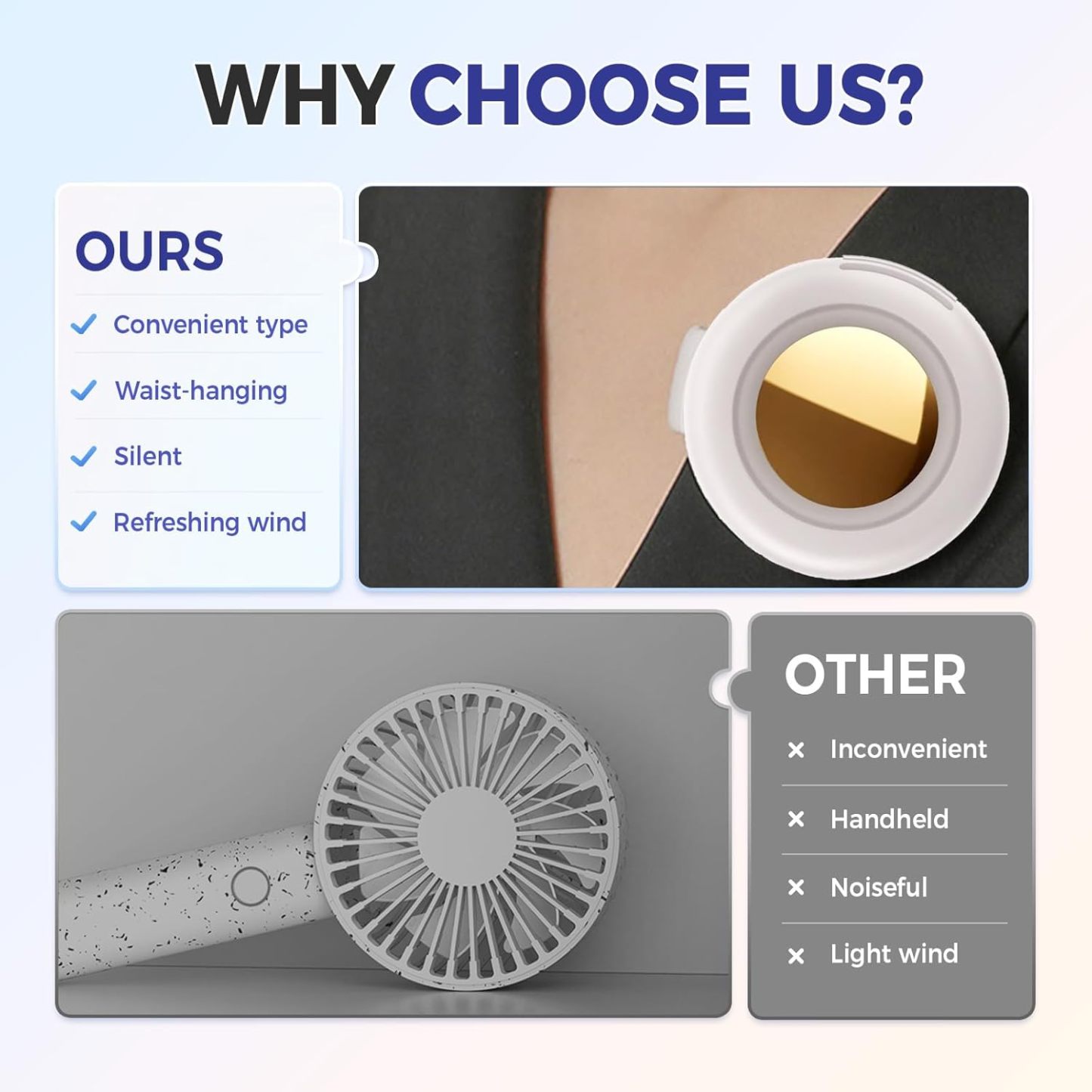 📢HOT SALE $12.99🔥Portable Silent Mini Bladeless Electric Fan