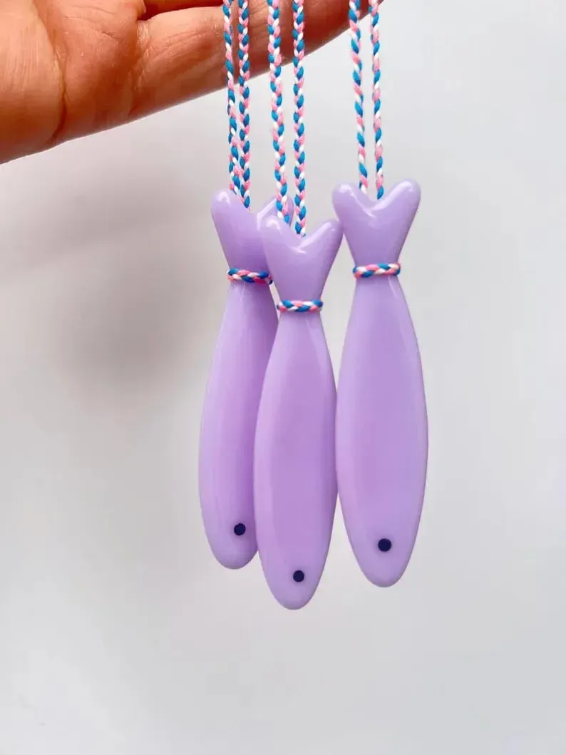 🎁TikTok Last Day Sale - 70% OFF🔥Handmade Stained Glass Sardine Suncatcher!