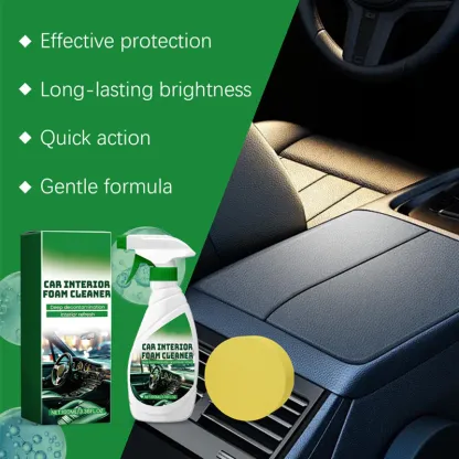 Tiktok Summer Sale🎉Effective Car Interior Foam Cleaner with Sponge
