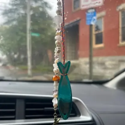 🎁TikTok Last Day Sale - 70% OFF🔥Handmade Stained Glass Sardine Suncatcher!
