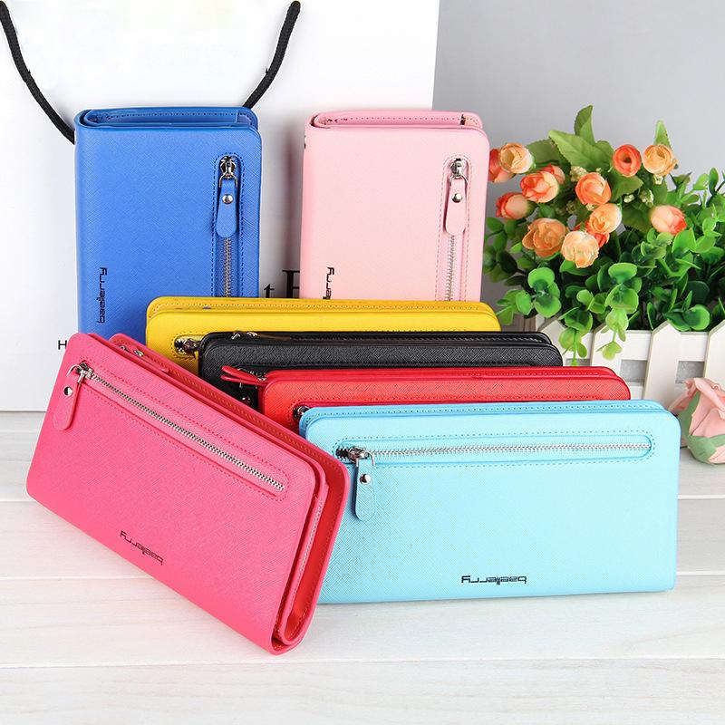 Ladies Long Cross Pattern Wallet mySite