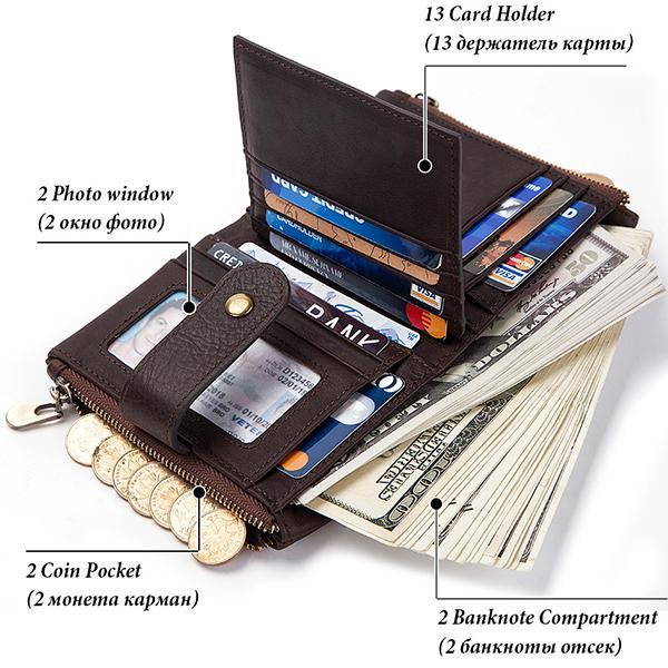 GenuineLeather Anti-theft Retro Wallet mySite