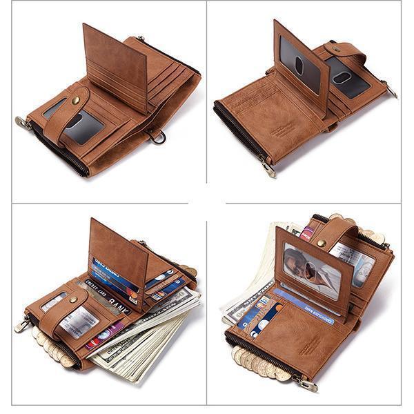 GenuineLeather Anti-theft Retro Wallet mySite