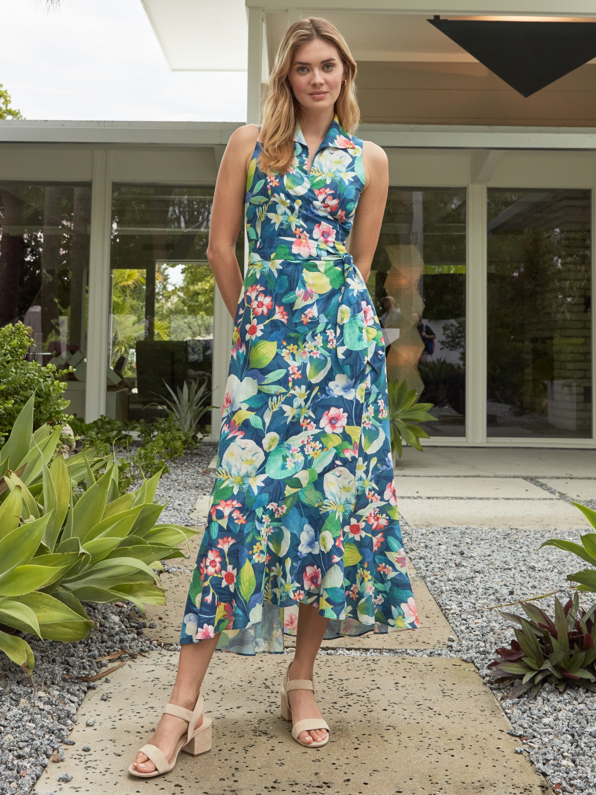 Miramar Linen Dress in Floral Reef-New Feature Demo