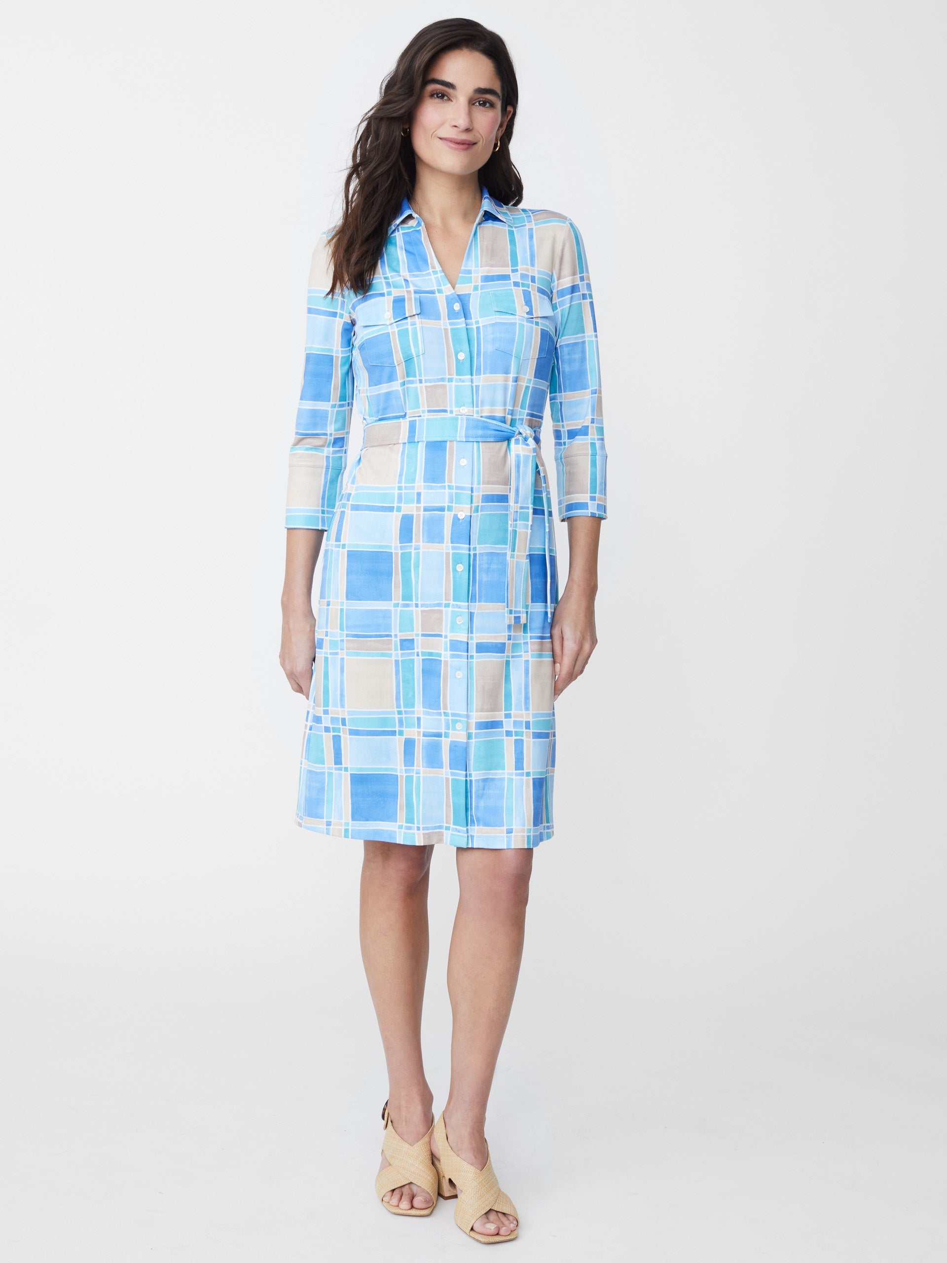 Brynn Dress in Paintbrush Plaid-New Feature Demo