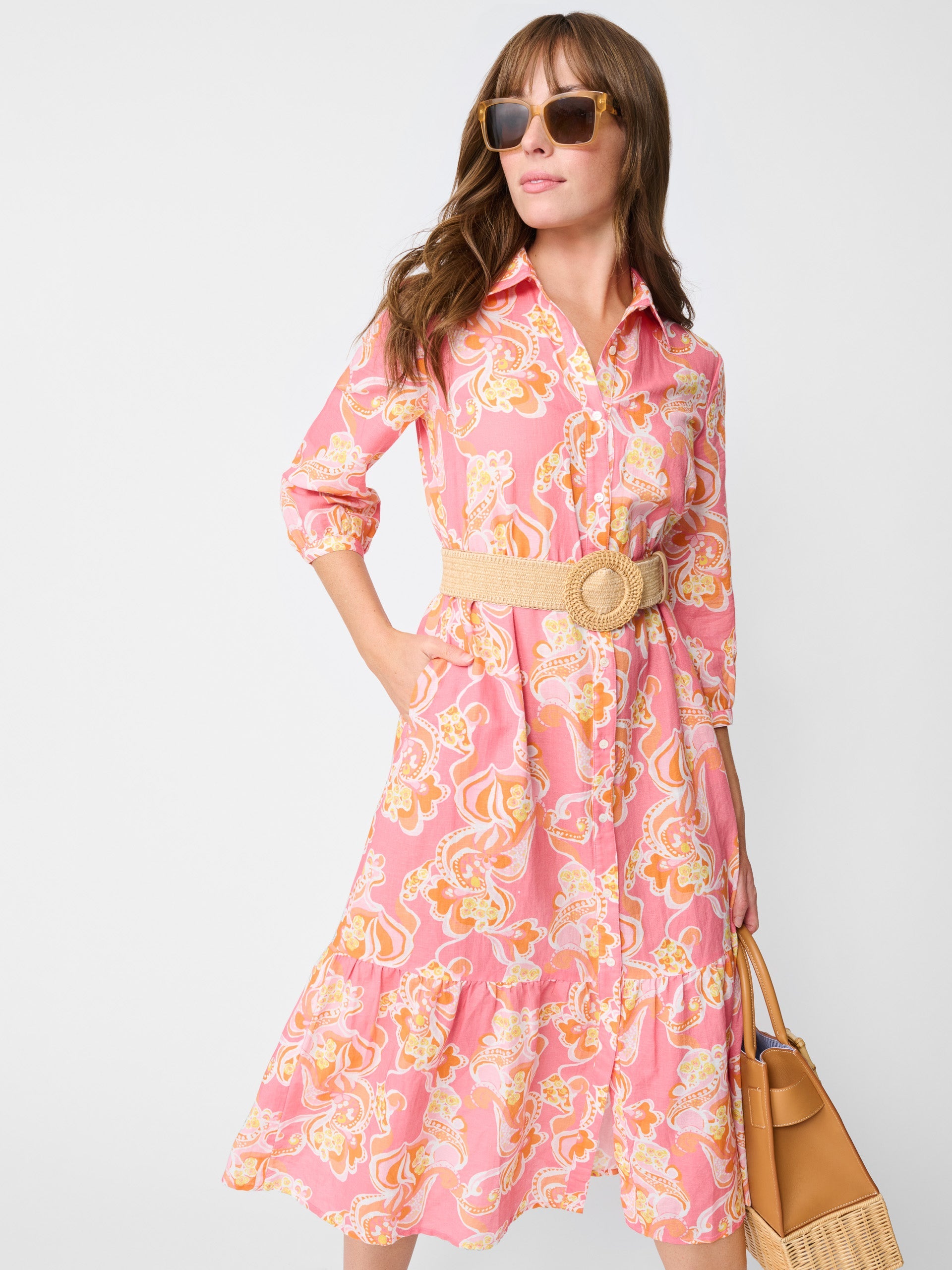 Foley Linen Dress in Trinidad Abstract-New Feature Demo