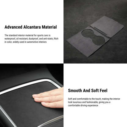 Alcantara Center Console Wrap for Tesla Model 3 2017-2023.10 / Y 2020-2024 - Tesery Official Store