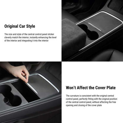 Alcantara Center Console Wrap for Tesla Model 3 2017-2023.10 / Y 2020-2024 - Tesery Official Store