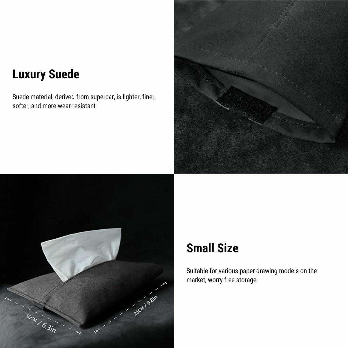 Alcantara Hidden Tissue Box for Tesla Model 3 2017-2023 & Model Y 2020-2023 - Tesery Official Store