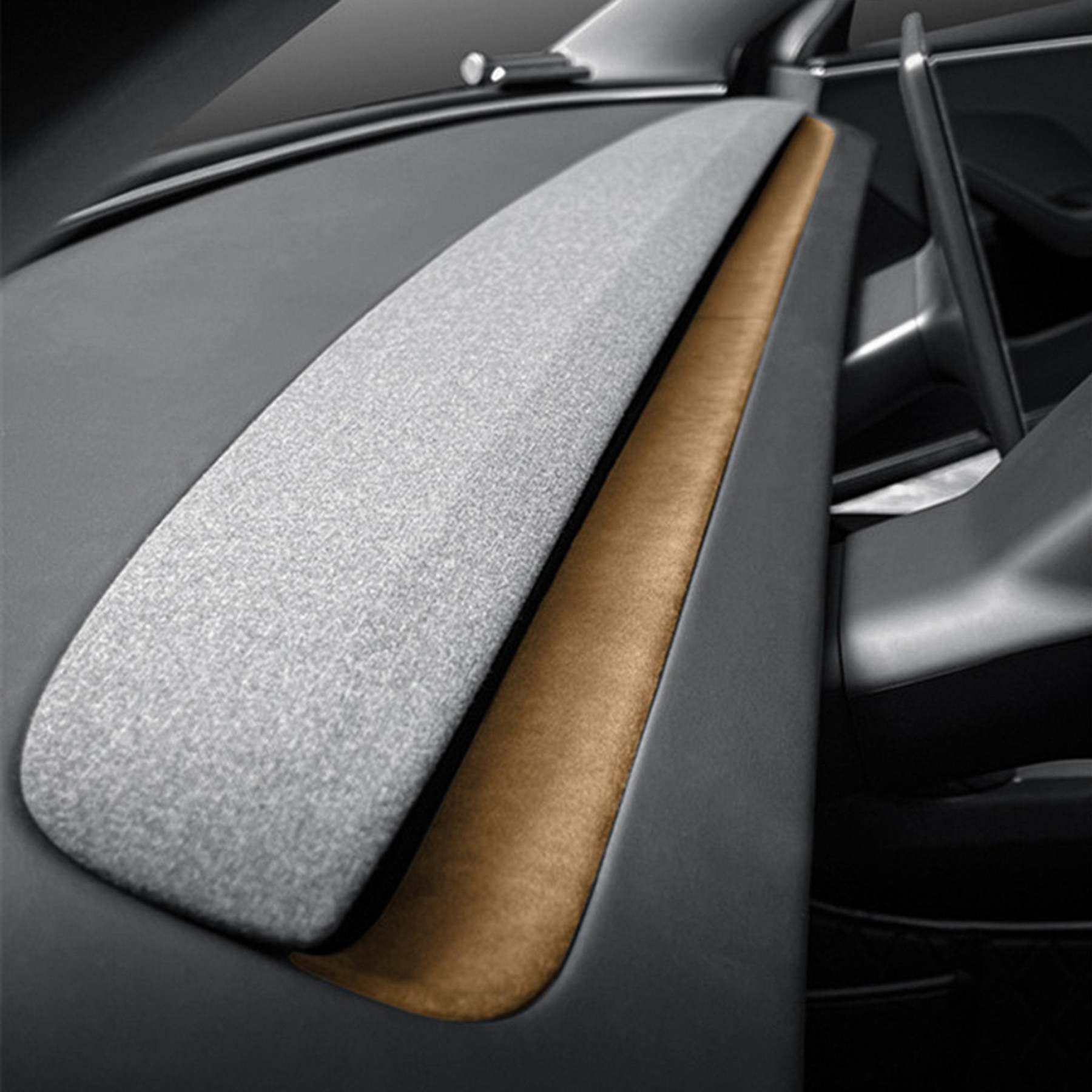 Alcantara Spliced Dash Trim for Tesla Model 3 Highland (2PCS) - Tesery Official Store