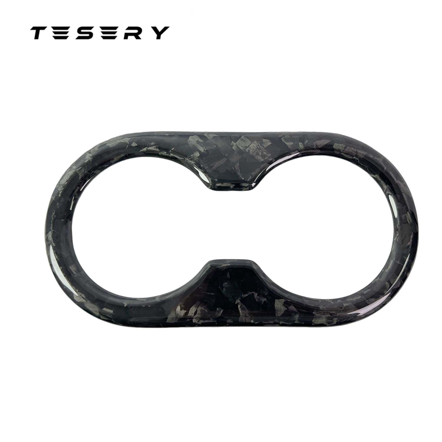 Backseat Cup Holder for Tesla Model 3 Model Y - Carbon Fiber Interior Mods - Tesery Official Store