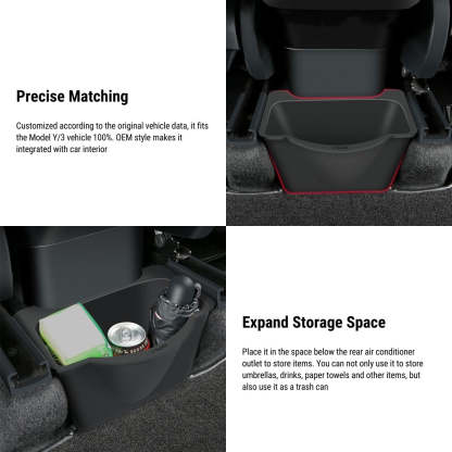 Backseat Organizer Center Storage Box for Tesla Model 3 2017-2023.10 / Model Y 2020-2024 - Tesery Official Store