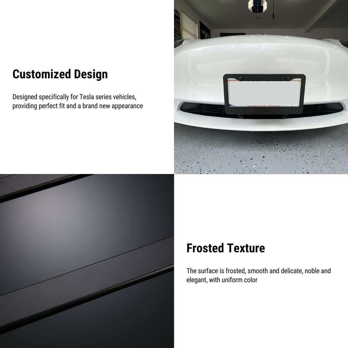 Black License Plate Frame (2pcs) for Tesla - Tesery Official Store