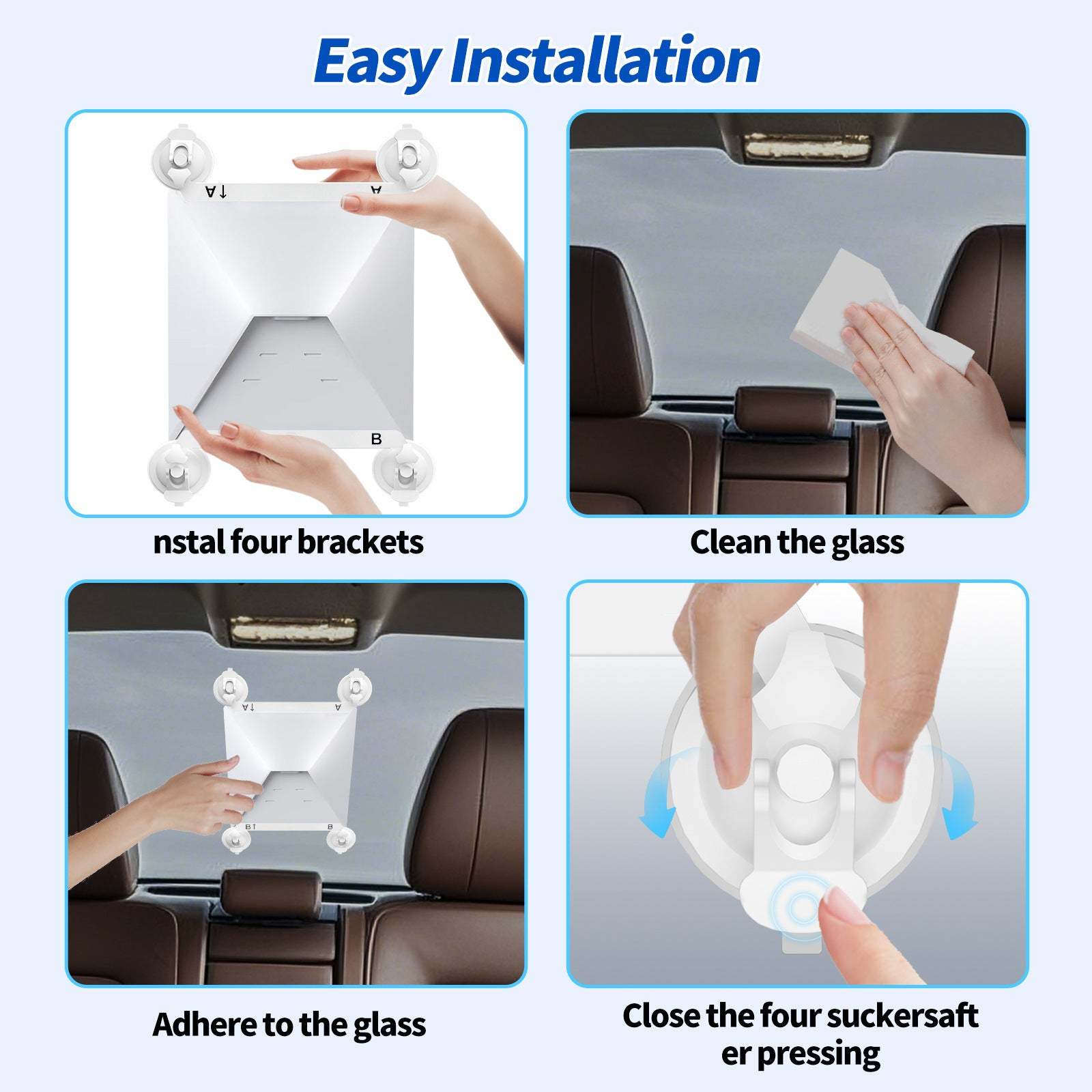 Car Suction Cup Installation Mount - Metal (2pcs set) for Starlink Mini - Tesery Official Store