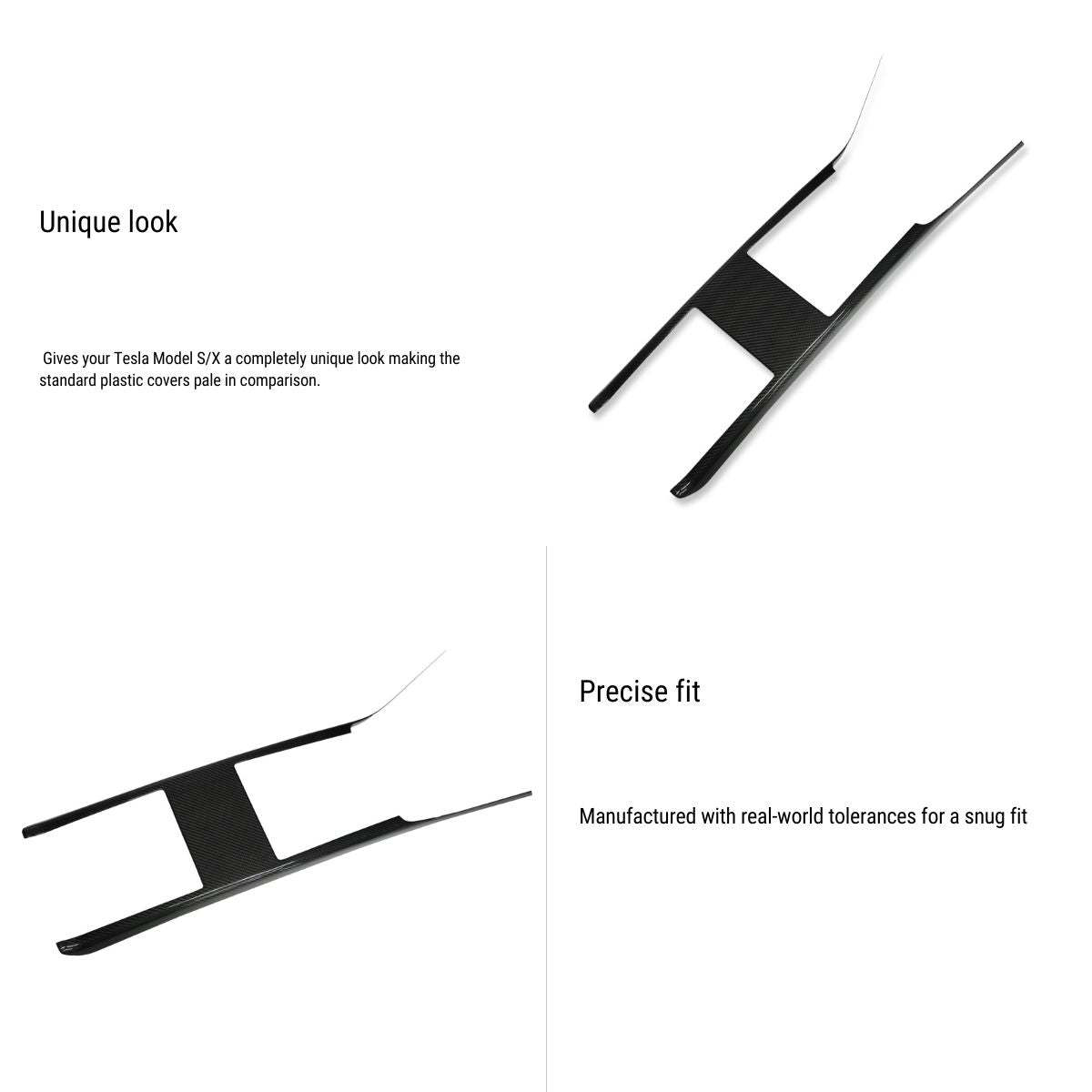 Carbon fiber Center console trim panel for Model S/X 2022+ - Tesery Official Store