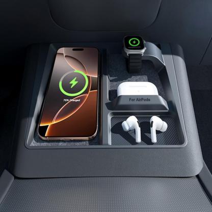 Center Console 3 - in - 1 Wireless Charging Anti - Slip Organizer for Model Y Juniper & Model 3 Highland - Tesery Official Store