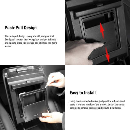 Center Console Organizer Armrest Hidden Storage Box for Tesla Model 3 / Y 2017-2024 - Tesery Official Store