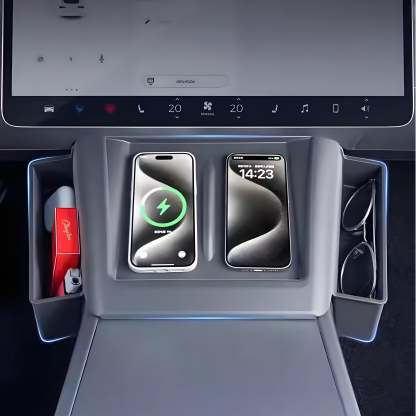 Center Console Wireless Charger Saddle Organizer for Tesla Model Y Juniper & Model 3 Highland - Tesery Official Store