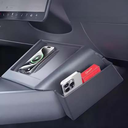 Center Console Wireless Charger Saddle Organizer for Tesla Model Y Juniper & Model 3 Highland - Tesery Official Store