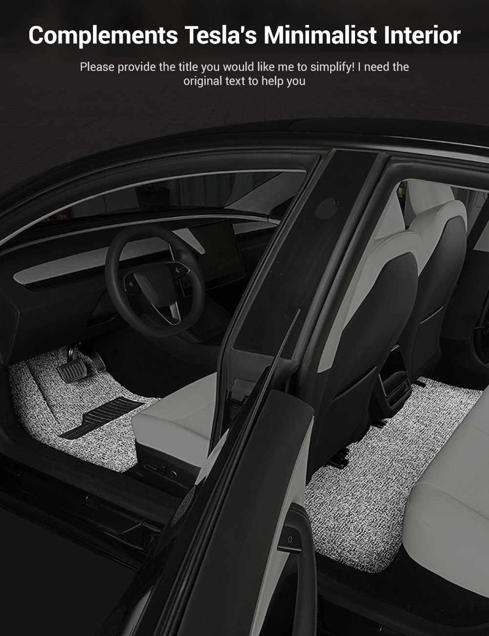 Coil Floor Mats for Tesla Model 3 Highland & Moel Y Juniper - Tesery Official Store